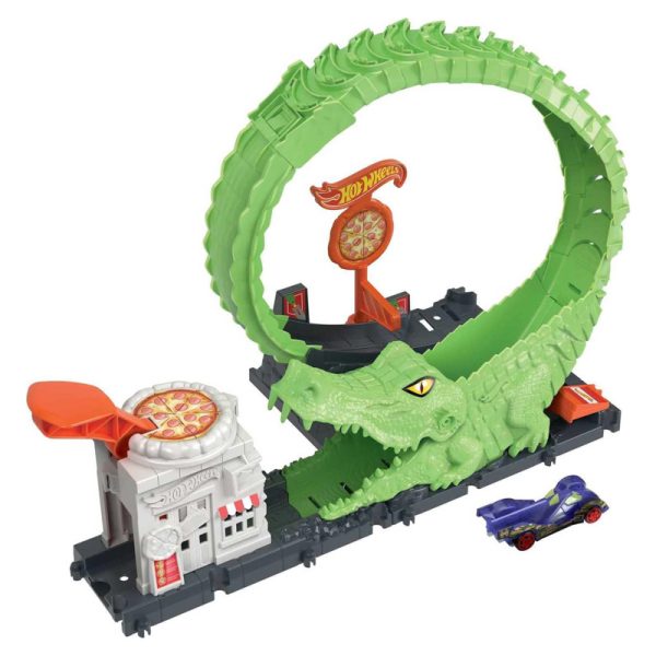 Hot Wheels - Toy Car Track Set Gator Loop Attack