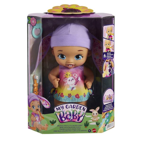Mattel - Brush & Smile Little Bunny Baby Doll - Image 3