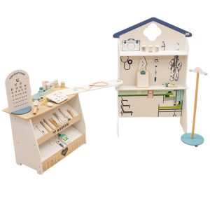 Փայտից բժշկական հավքածու սեղանով