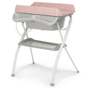LINDO BATHTUB WITH CHANGING TABLE PINK