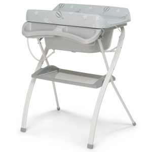 LINDO BATHTUB WITH CHANGING TABLE GREY