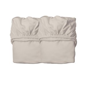Leander Sheet for Junior Cot Organic 2 psc Cappuccino