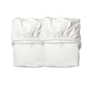 Leander Sheet for Baby Cot Organic 2 psc Snow