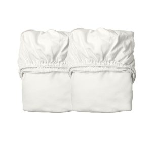 Leander Sheet for Junior Cot Organic 2 psc Snow