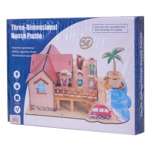 Փայտե տնակ Three-Dimensional House Puzzle