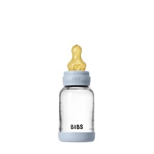 Baby Bottle Complete Set BIBS Glass 120 ml - Baby Blue